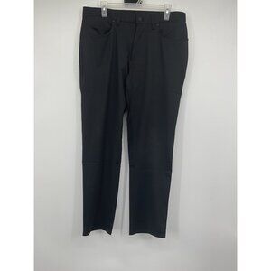 Stylus Mens 34X30 Black Polyester Pants With Stretch & Pockets